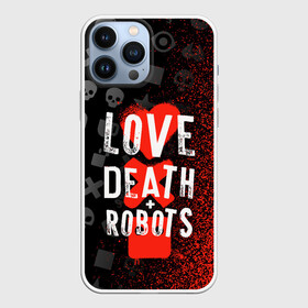 Чехол для iPhone 13 Pro Max с принтом ЛЮБОВЬ СМЕРТЬ И РОБОТЫ   УЗОР в Ухте,  |  | Тематика изображения на принте: 1 сезон | 2 сезон | gradient | love death and robots | netflix | анимационный сериал | градиент | лого | мультфильм | нетфликс | оранжевый. | сериал