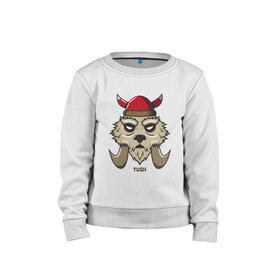 Детский свитшот хлопок с принтом TUSK в Ухте, 100% хлопок | круглый вырез горловины, эластичные манжеты, пояс и воротник | dota | dota 2 | dota2 | tusk | tuskar | дота | дота 2 | дота2 | таск | туск | тускар