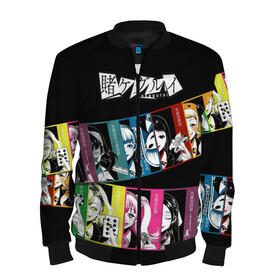 Мужской бомбер 3D с принтом Kakegurui Безумный азарт в Ухте, 100% полиэстер | застегивается на молнию, по бокам два кармана без застежек, по низу бомбера и на воротнике - эластичная резинка | kakegurui | аниме | безумный азарт | манга | мультфильм | сериал | японский