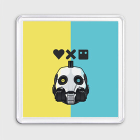 Магнит 55*55 с принтом XBOT 4000 | Love, Death and Robots (Z) в Ухте, Пластик | Размер: 65*65 мм; Размер печати: 55*55 мм | death | love | love death robots | netflix | robots | vedeathrobots | xbot 4000 | любовь | нетфликс | роботы | сериал | сериалы