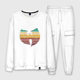 Мужской костюм хлопок с принтом Wu-Tang Style в Ухте, 100% хлопок | на свитшоте круглая горловина, мягкая резинка по низу. Брюки заужены к низу, на них два вида карманов: два “обычных” по бокам и два объемных, с клапанами, расположенные ниже линии бедра. Брюки с мягкой трикотажной резинкой на поясе и по низу штанин. В поясе для дополнительного комфорта — широкие завязки | black | hiphop | method man | music | new york | nyc | odb | old school | rap | rza | wu tang clan | wutang | ву тэнг | граффити | микрофон | музыка | нью йорк | рэп | рэпер | хипхоп