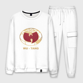 Мужской костюм хлопок с принтом Wu-Tang World в Ухте, 100% хлопок | на свитшоте круглая горловина, мягкая резинка по низу. Брюки заужены к низу, на них два вида карманов: два “обычных” по бокам и два объемных, с клапанами, расположенные ниже линии бедра. Брюки с мягкой трикотажной резинкой на поясе и по низу штанин. В поясе для дополнительного комфорта — широкие завязки | black | hiphop | method man | music | new york | nyc | odb | old school | rap | rza | wu tang clan | wutang | ву тэнг | граффити | микрофон | музыка | нью йорк | рэп | рэпер | хипхоп