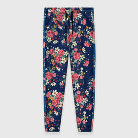 Женские брюки 3D с принтом Розы и Ромашки в Ухте, полиэстер 100% | прямой крой, два кармана без застежек по бокам, с мягкой трикотажной резинкой на поясе и по низу штанин. В поясе для дополнительного комфорта — широкие завязки | summer | sun | аромат | букет | вазон | великолепие | краски | красота | куст | летняя | лето | нежность | природа | растения | розы | солнце | украшение | фауна | цветник | цветы