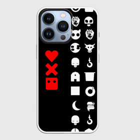 Чехол для iPhone 13 Pro с принтом Любовь, смерть и роботы в Ухте,  |  | Тематика изображения на принте: love death robots | netflix | анимационные | знаки | иконки | кибер | крест | логотипы сериалов | нетфликс | роботы | сердце | сериалы | символы | черепа | черно белый