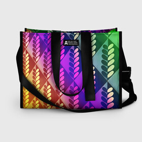 Сумка-шоппер 3D Радужные колоски: в Ухте, 100% полиэстер | застегивается на металлическую кнопку; внутренний карман застегивается на молнию. Стенки укреплены специальным мягким материалом, чтобы защитить содержимое от несильных ударов
 | абстракция | геометрия | градиент | колос | колоски | радужный