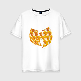 Женская футболка хлопок Oversize с принтом Wu-Tang Honey в Ухте, 100% хлопок | свободный крой, круглый ворот, спущенный рукав, длина до линии бедер
 | black | hiphop | method man | music | new york | nyc | odb | old school | rap | rza | wu tang clan | wutang | ву тэнг | граффити | микрофон | музыка | нью йорк | рэп | рэпер | хипхоп