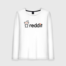 Женский лонгслив хлопок с принтом REDDIT / РЕДДИТ / ЛОГОТИП в Ухте, 100% хлопок |  | forum | logo. | memeeconomy | memes | reddit | the button | лого | логотип | мемы | реддит | редит | социальная сеть | тайный санта | форум
