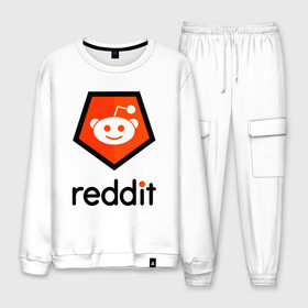 Мужской костюм хлопок с принтом REDDIT / РЕДДИТ / ЛОГОТИП в Ухте, 100% хлопок | на свитшоте круглая горловина, мягкая резинка по низу. Брюки заужены к низу, на них два вида карманов: два “обычных” по бокам и два объемных, с клапанами, расположенные ниже линии бедра. Брюки с мягкой трикотажной резинкой на поясе и по низу штанин. В поясе для дополнительного комфорта — широкие завязки | forum | logo | memeeconomy | memes | reddit | the button | лого | логотип | мемы | подписчики | реддит | редит | сабреддит. | социальная сеть | тайный санта | форум