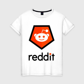 Женская футболка хлопок с принтом REDDIT / РЕДДИТ / ЛОГОТИП в Ухте, 100% хлопок | прямой крой, круглый вырез горловины, длина до линии бедер, слегка спущенное плечо | forum | logo | memeeconomy | memes | reddit | the button | лого | логотип | мемы | подписчики | реддит | редит | сабреддит. | социальная сеть | тайный санта | форум