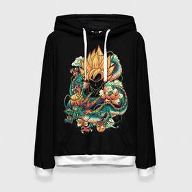 Женская толстовка 3D с принтом Dragon Ball. Retro Style в Ухте, 100% полиэстер  | двухслойный капюшон со шнурком для регулировки, мягкие манжеты на рукавах и по низу толстовки, спереди карман-кенгуру с мягким внутренним слоем. | ball | birus | boo | broly | dragon | frieza | goku | majin | piccolo | saiyan | sayan | sell | sleep | super | trunks | vejeta | бирус | броли | буу | веджета | гоку | драконий | жемчуг | курилин | маджин | пикколо | сайян | саян | селл | сон | супер | т
