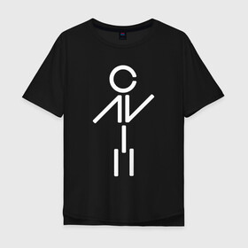 Мужская футболка хлопок Oversize с принтом AVICII (human) в Ухте, 100% хлопок | свободный крой, круглый ворот, “спинка” длиннее передней части | avicii | dance | dj | electronic | house | music | progressive | авичи | берг | диджей | музыка | тим | том | хангс