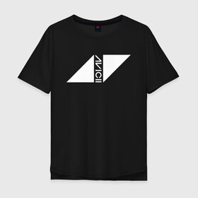 Мужская футболка хлопок Oversize с принтом АВИЧИ AVICII в Ухте, 100% хлопок | свободный крой, круглый ворот, “спинка” длиннее передней части | avicii | dance | dj | electronic | house | music | progressive | авичи | берг | диджей | музыка | тим | том | хангс