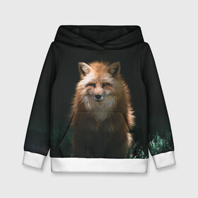 Детская толстовка 3D с принтом Хитрый Лис в Ухте, 100% полиэстер | двухслойный капюшон со шнурком для регулировки, мягкие манжеты на рукавах и по низу толстовки, спереди карман-кенгуру с мягким внутренним слоем | animals | beast | forest | fox | nature | orange | predator | red | животные | зверь | лес | лис | лиса | лисица | лисичка | природа | рыжая | рыжий | фыр | хитрый | хищник