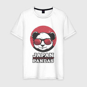 Мужская футболка хлопок с принтом Japan Kingdom of Pandas в Ухте, 100% хлопок | прямой крой, круглый вырез горловины, длина до линии бедер, слегка спущенное плечо. | art | japanese | panda | retro look | style | vintage look | арт | винтаж | винтажный стиль | кингдом | королевство | королевство панд | крутая панда в очках | панда | пандочка | ретро стиль | рисунок панды | япония | 