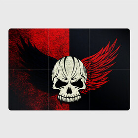 Магнитный плакат 3Х2 Крылатый череп 3D: в Ухте, Полимерный материал с магнитным слоем | 6 деталей размером 9*9 см | абстракция | илюстрация | искуство | кости | крылья | культура | минимализм | текстура | череп