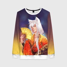 Женский свитшот 3D с принтом Томоэ в Ухте, 100% полиэстер с мягким внутренним слоем | круглый вырез горловины, мягкая резинка на манжетах и поясе, свободная посадка по фигуре | akura | kamisama kiss | kitsune | mizuki | nanami | tomoe | yokai | акура | аниме | бог | боги | демон лис | демоны | ёкай | змея | йокай | кицуне | лис | мидзуки | мизуки | нанами | неко | очень приятно бог | томое | томоэ