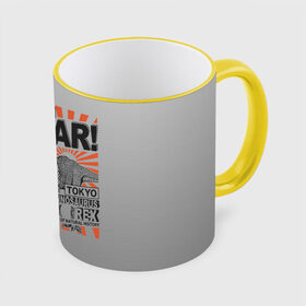 Кружка с принтом ROAR Tokyo T-rex в Ухте, керамика | ёмкость 330 мл | Тематика изображения на принте: dino | rex | roar | t rex | дино | динозавр | динозавры