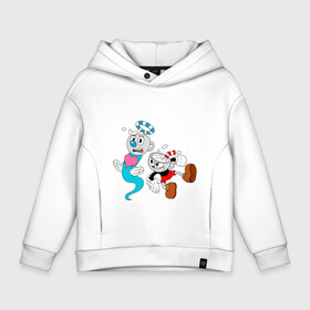 Детское худи Oversize хлопок с принтом CUP HEAD в Ухте, френч-терри — 70% хлопок, 30% полиэстер. Мягкий теплый начес внутри —100% хлопок | боковые карманы, эластичные манжеты и нижняя кромка, капюшон на магнитной кнопке | cup | cuphead | cuphead art | cuphead game | cuphead logo | game | head | голова | игра | капхед | капхед арт | капхед логотип | капхед персонажи | чашка