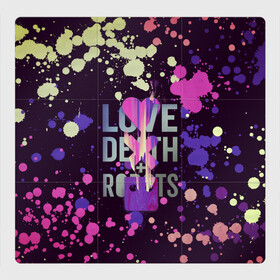 Магнитный плакат 3Х3 с принтом Love Death and Robots в Ухте, Полимерный материал с магнитным слоем | 9 деталей размером 9*9 см | cartoon | death | fantasy | heavy | horror | metal | miller | netflix | robots | tim | witness | любовь | миллер | мультфильм | робот | роботы | тим | ужасы | фэнтези