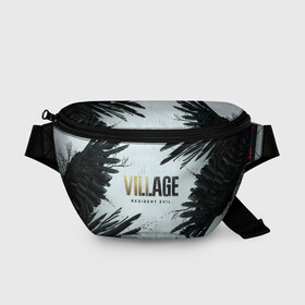 Поясная сумка 3D с принтом Resident Evil Village Crow в Ухте, 100% полиэстер | плотная ткань, ремень с регулируемой длиной, внутри несколько карманов для мелочей, основное отделение и карман с обратной стороны сумки застегиваются на молнию | alcina | biohazard | dimitrescu | ethan | evil | horror | resident | romania | survival | vampire | village | winters | альсина | вампир | выживание | димитреску | зла | итан | обитель | румыния | ужас | уинтерс