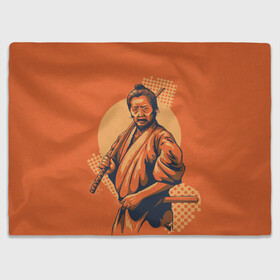 Плед 3D Самурай: в Ухте, 100% полиэстер | закругленные углы, все края обработаны. Ткань не мнется и не растягивается | боевое искусство | буси | бусидо | искусство | самурай | феодалы | япония