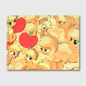 Альбом для рисования с принтом Applejack pattern в Ухте, 100% бумага
 | матовая бумага, плотность 200 мг. | Тематика изображения на принте: my little pony | дружба это чудо | единорог | единороги | май литл пони | мульт | мультфильм