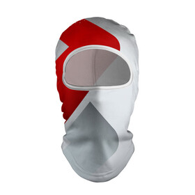 Балаклава 3D с принтом 3D SPORT STYLE RED WHITE в Ухте, 100% полиэстер, ткань с особыми свойствами — Activecool | плотность 150–180 г/м2; хорошо тянется, но при этом сохраняет форму. Закрывает шею, вокруг отверстия для глаз кайма. Единый размер | 3d | 3д | sport | абстракция | линии | паттерн | соты | спортивный стиль | текстуры