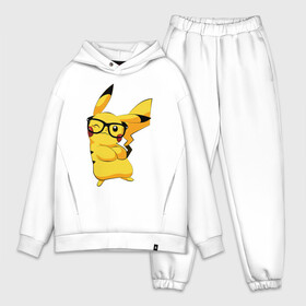 Мужской костюм хлопок OVERSIZE с принтом веселый Пикачу в очках в Ухте,  |  | anime | picachu | pikachu | аниме | милый | пика | пикачу | покебол | покемон