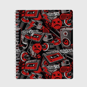 Тетрадь с принтом Hip hop Urban style в Ухте, 100% бумага | 48 листов, плотность листов — 60 г/м2, плотность картонной обложки — 250 г/м2. Листы скреплены сбоку удобной пружинной спиралью. Уголки страниц и обложки скругленные. Цвет линий — светло-серый
 | freedom | graffiti | hip hop | rap | street | style | urban | граффити | кеды | улица | урбан | хип хоп