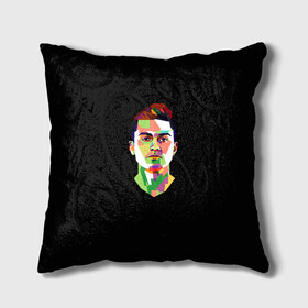 Подушка 3D с принтом Paulo Dybala Pop Art в Ухте, наволочка – 100% полиэстер, наполнитель – холлофайбер (легкий наполнитель, не вызывает аллергию). | состоит из подушки и наволочки. Наволочка на молнии, легко снимается для стирки | art | champion | dybala | football | form | institute | juventus | palermo | paulo | player | pop | soccer | uniform | дибала | институто | легенда | палермо | пауло | форма | футбол | футбола | футболист | чемпион | ювентус