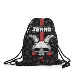 Рюкзак-мешок 3D с принтом The Binding of Isaac в Ухте, 100% полиэстер | плотность ткани — 200 г/м2, размер — 35 х 45 см; лямки — толстые шнурки, застежка на шнуровке, без карманов и подкладки | 2d | the binding of isaac | жертвоприношение исаака | игра | компьютерная