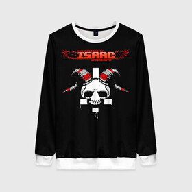 Женский свитшот 3D с принтом The Binding of Isaac, Skull  в Ухте, 100% полиэстер с мягким внутренним слоем | круглый вырез горловины, мягкая резинка на манжетах и поясе, свободная посадка по фигуре | skull | the binding of isaac | айзек | аркады | жертвоприношение айзека | жертвоприношение исаака | исаак | крест | логотипы игр | монстры | персонажи игр | череп
