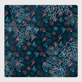 Магнитный плакат 3Х3 Ракушки: в Ухте, Полимерный материал с магнитным слоем | 9 деталей размером 9*9 см | кораллы | море | морская тема | морские раковины | морские символы | ракушка