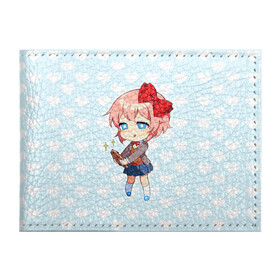 Обложка для студенческого билета Chibi Sayori: в Ухте, натуральная кожа | Размер: 11*8 см; Печать на всей внешней стороне | ddlc | doki doki literature club | sayori | саёри | сайори