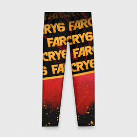 Детские леггинсы 3D с принтом Far Cry 6 в Ухте, полиэстер 85%, спандекс 15% | эластичный пояс, зауженный крой | far cry 6 | дым | игра | капли | лого | надпись | частицы