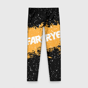 Детские леггинсы 3D с принтом Far Cry 6 в Ухте, полиэстер 85%, спандекс 15% | эластичный пояс, зауженный крой | far cry 6 | игра | капли | лого | надпись | снег | частицы