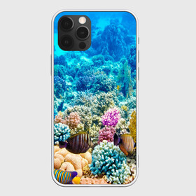Чехол для iPhone 12 Pro с принтом Риф в Ухте, силикон | область печати: задняя сторона чехла, без боковых панелей | коралловый риф | полосатые рыбы | риф | рыбы | сказочный риф