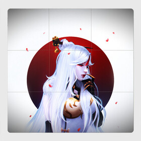 Магнитный плакат 3Х3 с принтом GENSHIN IMPACT  НИН ГУАН в Ухте, Полимерный материал с магнитным слоем | 9 деталей размером 9*9 см | Тематика изображения на принте: genshin impact | ningguang | гениш импакт | генши импакт | геншин импакт | игра | нин гуан