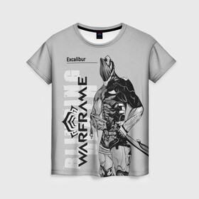 Женская футболка 3D с принтом Excalibur в Ухте, 100% полиэфир ( синтетическое хлопкоподобное полотно) | прямой крой, круглый вырез горловины, длина до линии бедер | excalibur | game | games | inaros | ivara | logo | lotus | nezha | rhino | saryn | stalker | symbol | tenno | trinity | warframe | варфрейм | игра | игры | лого | лотос | раса | символ | сталкер | тэнно | экзоскелет