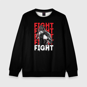 Детский свитшот 3D с принтом FIGHT в Ухте, 100% полиэстер | свободная посадка, прямой крой, мягкая тканевая резинка на рукавах и понизу свитшота | boxing | fight club | mma | ufc | боевые искусства | боец | бои | бойцовский клуб | бокс | боксёр | борьба | воин | единоборства | кикбоксинг | майк тайсон | мма | муай тай | мухаммед али | рукопашный бой | сила