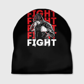 Шапка 3D с принтом FIGHT в Ухте, 100% полиэстер | универсальный размер, печать по всей поверхности изделия | boxing | fight club | mma | ufc | боевые искусства | боец | бои | бойцовский клуб | бокс | боксёр | борьба | воин | единоборства | кикбоксинг | майк тайсон | мма | муай тай | мухаммед али | рукопашный бой | сила