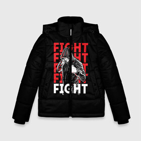 Зимняя куртка для мальчиков 3D с принтом FIGHT в Ухте, ткань верха — 100% полиэстер; подклад — 100% полиэстер, утеплитель — 100% полиэстер | длина ниже бедра, удлиненная спинка, воротник стойка и отстегивающийся капюшон. Есть боковые карманы с листочкой на кнопках, утяжки по низу изделия и внутренний карман на молнии. 

Предусмотрены светоотражающий принт на спинке, радужный светоотражающий элемент на пуллере молнии и на резинке для утяжки | Тематика изображения на принте: boxing | fight club | mma | ufc | боевые искусства | боец | бои | бойцовский клуб | бокс | боксёр | борьба | воин | единоборства | кикбоксинг | майк тайсон | мма | муай тай | мухаммед али | рукопашный бой | сила