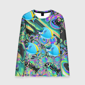 Мужской лонгслив 3D с принтом Life cycle в Ухте, 100% полиэстер | длинные рукава, круглый вырез горловины, полуприлегающий силуэт | acid | colors | fish | life | ocean | море | океан | рыба