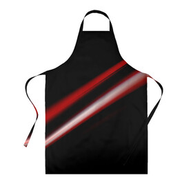 Фартук 3D с принтом Красная линия в Ухте, 100% полиэстер | общий размер — 65 х 85 см, ширина нагрудника — 26 см, горловина — 53 см, длина завязок — 54 см, общий обхват в поясе — 173 см. Принт на завязках и на горловине наносится с двух сторон, на основной части фартука — только с внешней стороны | line | red | redline | красный | линия | рисунок