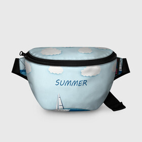 Поясная сумка 3D с принтом ПАРУСНИКИ | SUMMER (Z) в Ухте, 100% полиэстер | плотная ткань, ремень с регулируемой длиной, внутри несколько карманов для мелочей, основное отделение и карман с обратной стороны сумки застегиваются на молнию | ship | ships | summer | кораблик | кораблики | корабль | летняя | лето | лодочка | мореход | одинокая лодка | парусник | судно | яхта | яхты