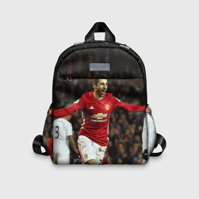 Детский рюкзак 3D с принтом Henrikh Mkhitaryan в Ухте, 100% полиэстер | лямки с регулируемой длиной, сверху петелька, чтобы рюкзак можно было повесить на вешалку. Основное отделение закрывается на молнию, как и внешний карман. Внутри дополнительный карман. По бокам два дополнительных кармашка | henrikh mkhitaryan | roma | генрих мхитарян | рома | фк | футбол | футбольный клуб