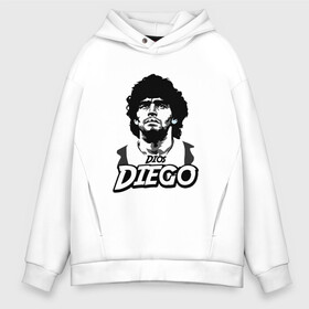 Мужское худи Oversize хлопок с принтом Dios Diego в Ухте, френч-терри — 70% хлопок, 30% полиэстер. Мягкий теплый начес внутри —100% хлопок | боковые карманы, эластичные манжеты и нижняя кромка, капюшон на магнитной кнопке | Тематика изображения на принте: argentina | maradona | messi | sport | аргентина | гол | диего | марадона | месси | мяч | рука бога | спорт | футбол | чемпион