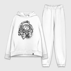 Женский костюм хлопок Oversize с принтом Хомяк космонавт в Ухте,  |  | астронавт | астрономия | космонавты | космос | хомяк космонавт