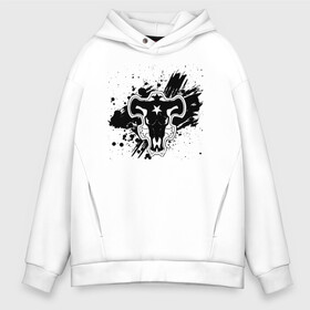 Мужское худи Oversize хлопок с принтом Черные быки Чёрный клевер в Ухте, френч-терри — 70% хлопок, 30% полиэстер. Мягкий теплый начес внутри —100% хлопок | боковые карманы, эластичные манжеты и нижняя кромка, капюшон на магнитной кнопке | asta | black bulls | black clover | quartet knights | yuno | акума | аниме | аста | блэк кловер | буракку куро:ба | демон | королевство клевера | король магов | лихт | магна | манга | пятилистник | черный бык | чёрный клев