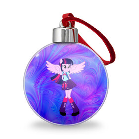 Ёлочный шар с принтом Twighlight Sparkle в Ухте, Пластик | Диаметр: 77 мм | Тематика изображения на принте: equestria girls | my little pony | twighlight sparkle | девочки из эквестрии | май литл пони | мой маленький пони | сумеречная искорка | твайлайт спаркл | эквестрия герлз